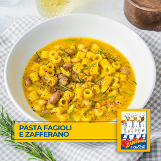 Pasta fagioli e zafferano